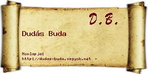 Dudás Buda névjegykártya