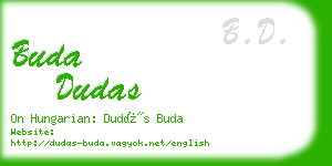 buda dudas business card